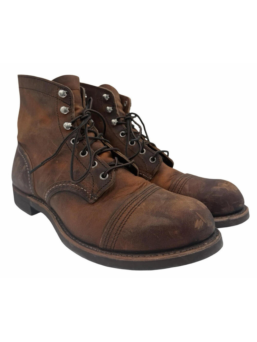 Red Wing Iron Ranger 6' Leather Boots Copper Brown 8085 Size US 10 D